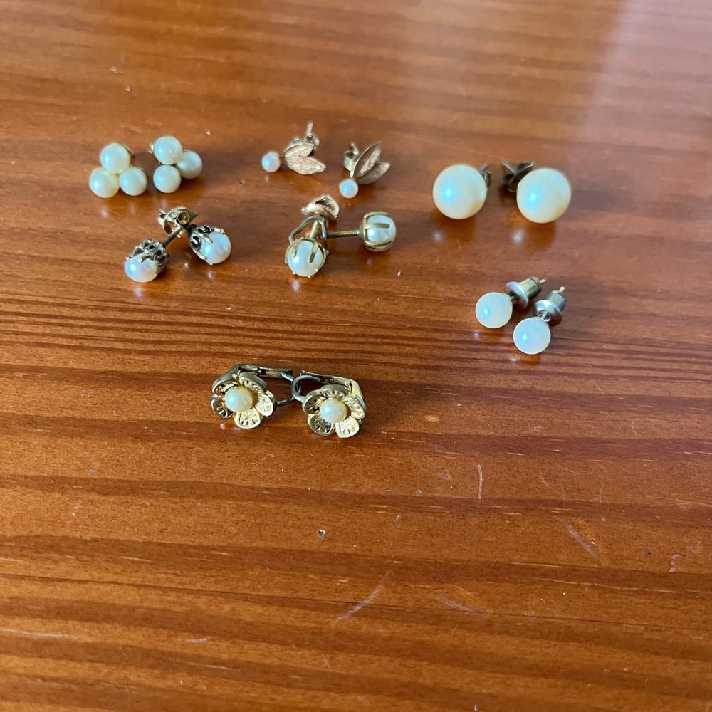 Vintage Pearl Earring Bundle